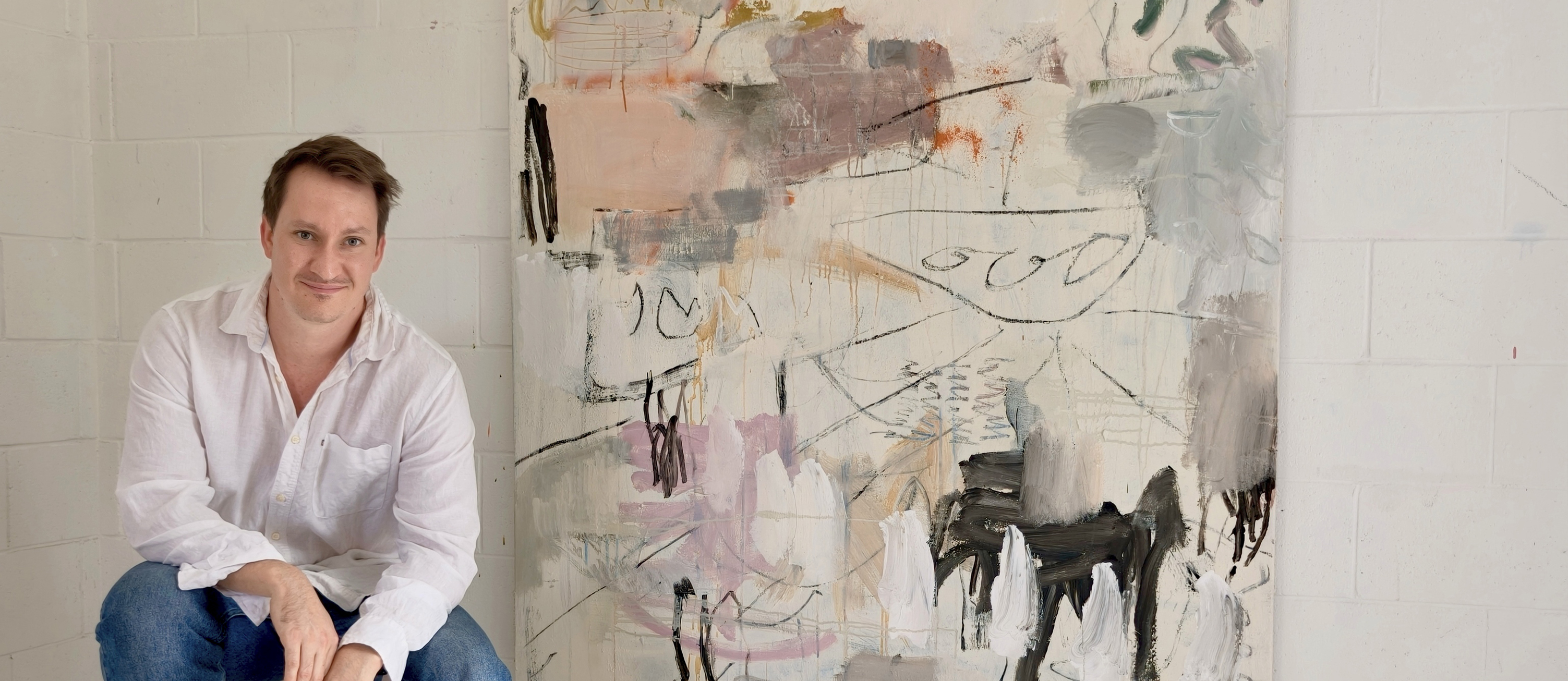 Sean Loch working in his studio